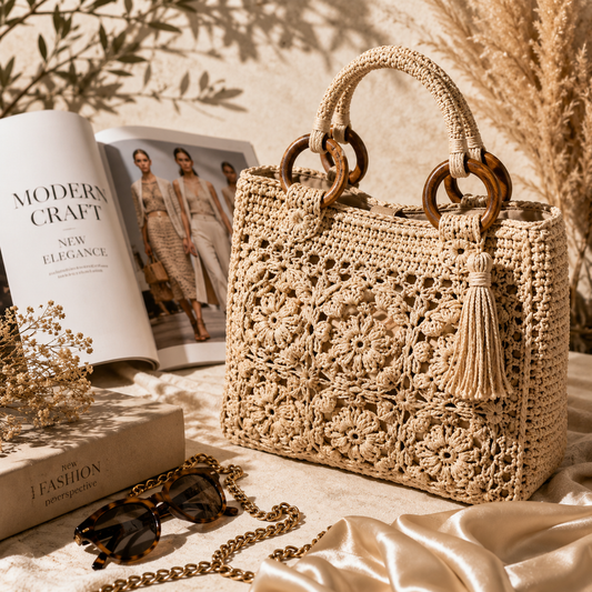 Perché l'uncinetto è tornato di moda? Le borse handmade conquistano anche le passerelle
